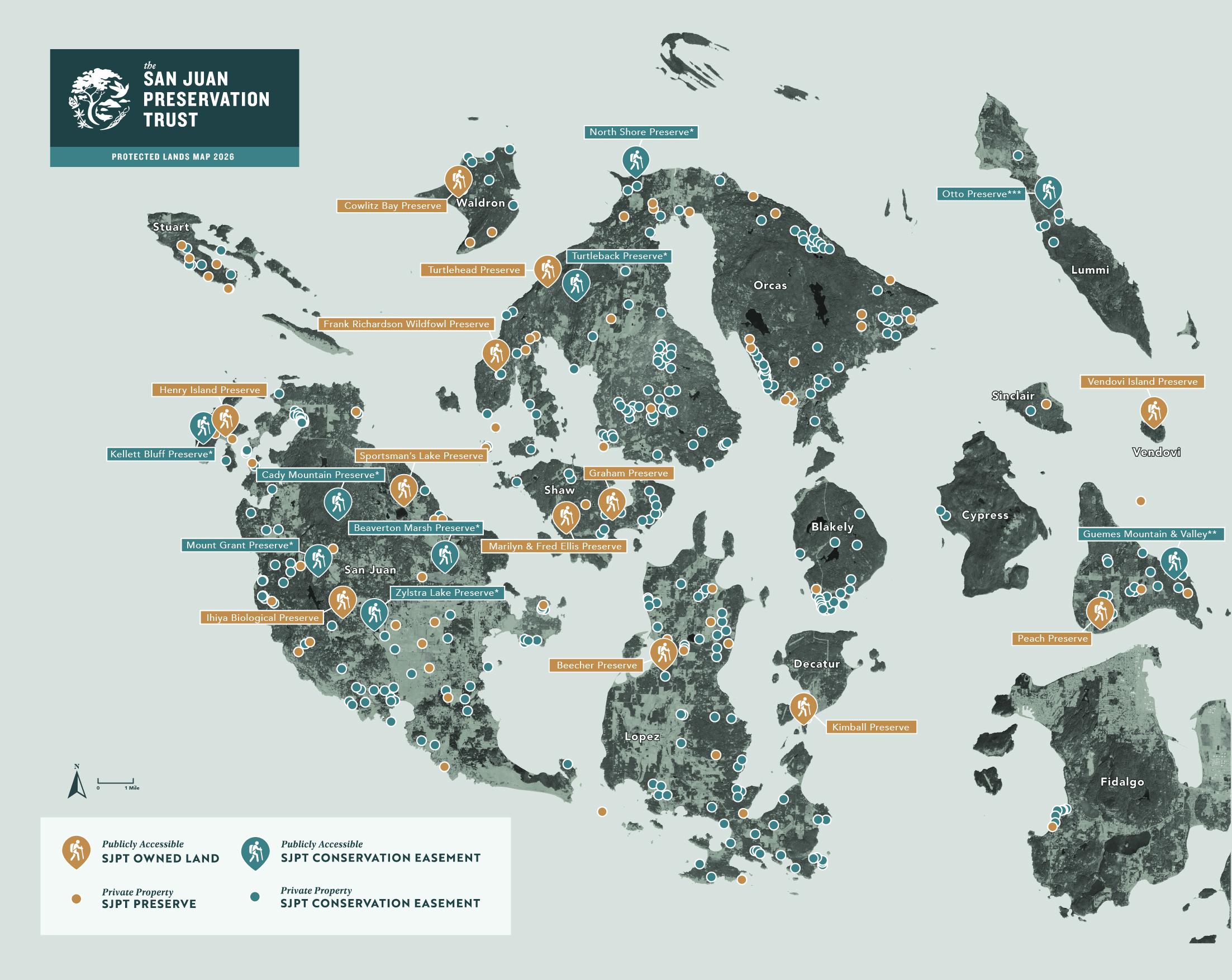 San Juan Preservation Trust San Juan Islands Protected Lands Map